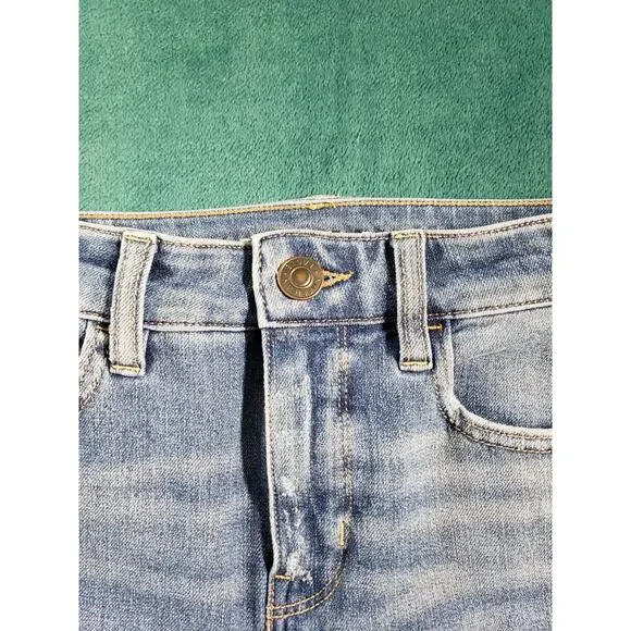 American Eagle Jeans Size 2 Womens Blue Stretch Distressed High Rise Jegging - Picture 7 of 14